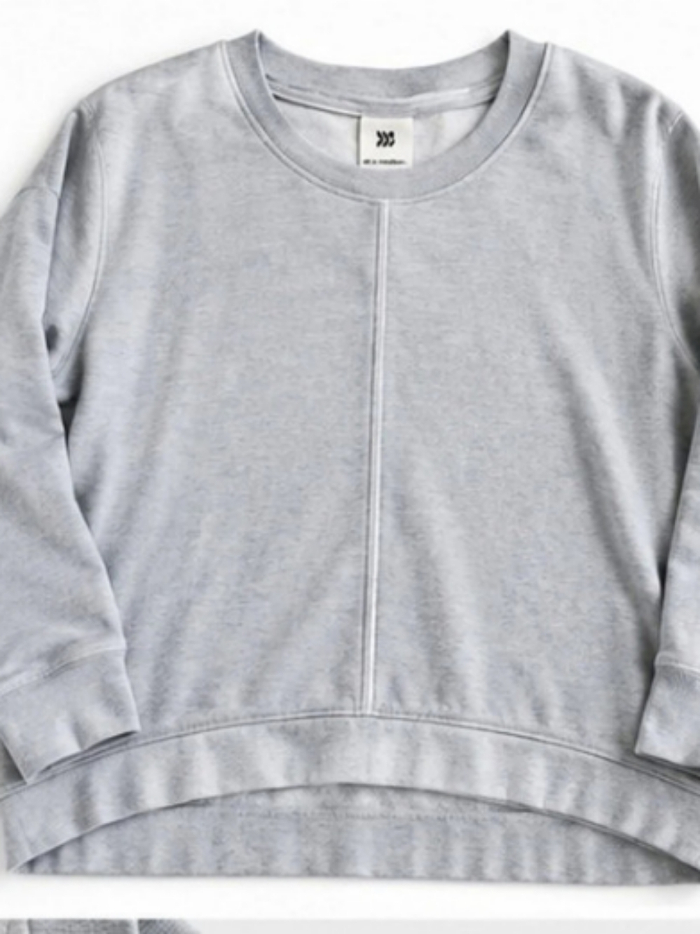 all in motion Women's Airy Sleek Pique Crewneck Sweatshirt Gray XL